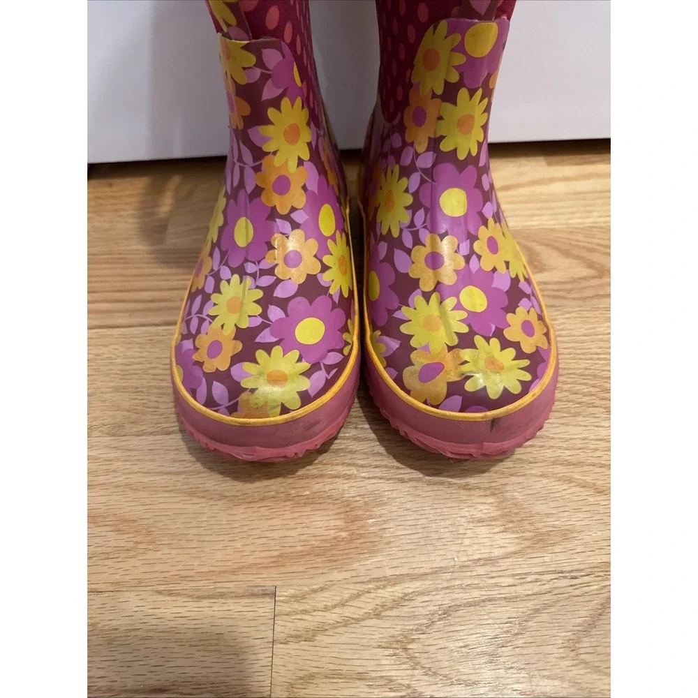 Bogs Flower Dots Youth Girls Size 6 Pink Floral Waterproof Winter Snow Boots